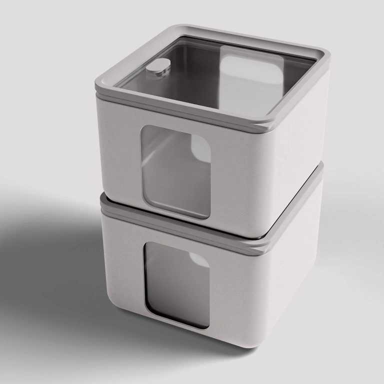 BlimPlus Krabička na jídlo PEEK BOX QUADRO Silk vel. S