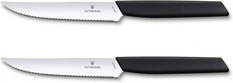 Victorinox Sada 2 ks steakový nůž Swiss Modern 12 cm černý