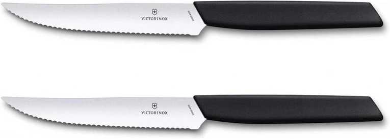 Victorinox Sada 2 ks steakový nůž Swiss Modern 12 cm černý