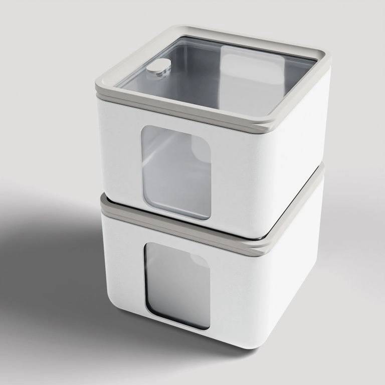 BlimPlus Krabička na jídlo PEEK BOX QUADRO Arctic White vel. S