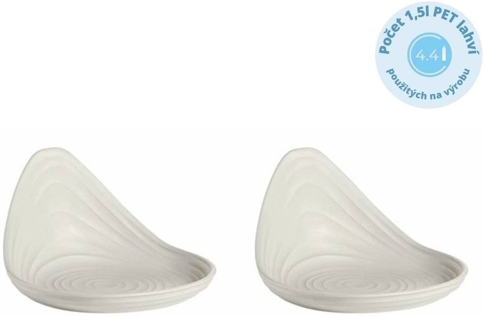 Guzzini Talířky na jednohubky Tierra 2 ks bílé