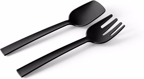 BlimPlus Příbor Paestum na servírování salátu Carbon Black