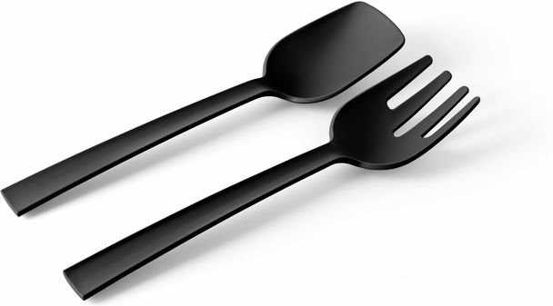 BlimPlus Příbor Paestum na servírování salátu Carbon Black