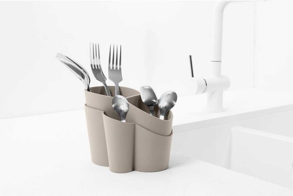 BlimPlus Stojánek na příbory Gocciolo Moka Grey