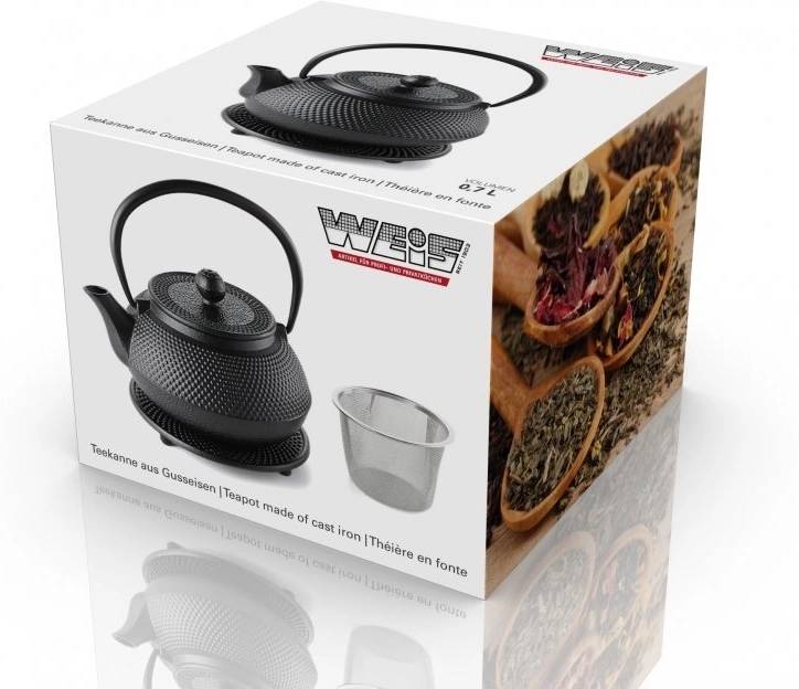 Weis Litinová konvička na čaj s podstavcem 0,7 l