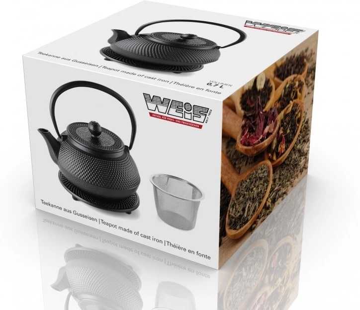 Weis Litinová konvička na čaj s podstavcem 0,7 l