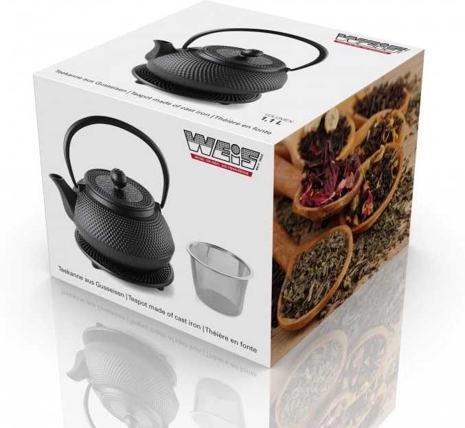 Weis Litinová konvička na čaj s podstavcem 1,1 l
