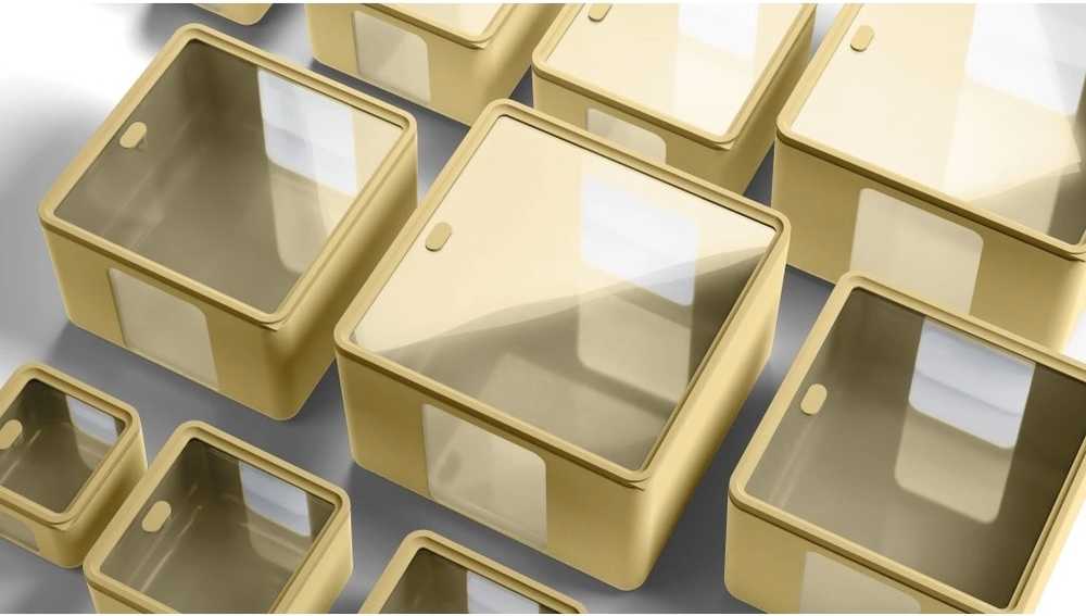 BlimPlus Krabička na jídlo PEEK BOX QUADRO Citrus vel. S