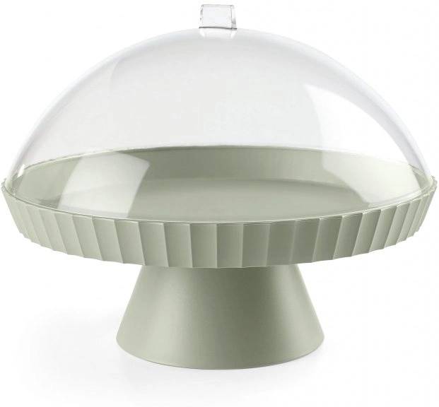 BlimPlus Podnos na dort s poklopem a lopatkou Agora Medium Forest