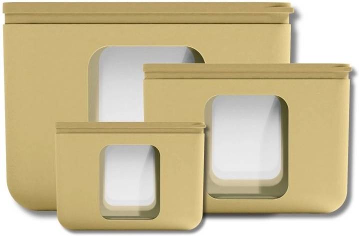 BlimPlus Sada 3 krabiček na jídlo PEEK BOX QUADRO Citrus