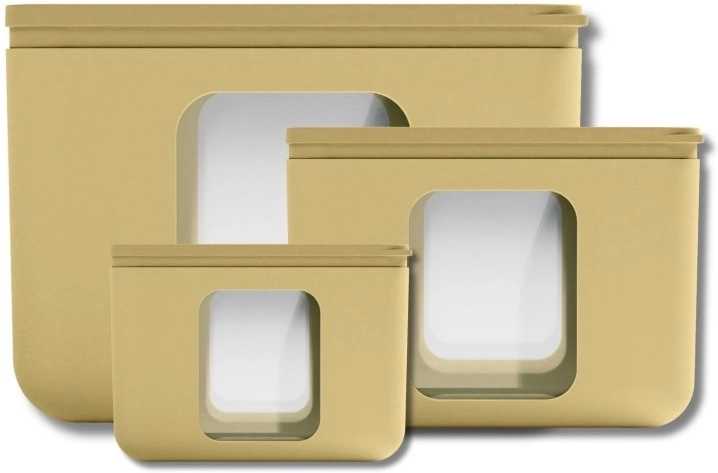 BlimPlus Sada 3 krabiček na jídlo PEEK BOX QUADRO Citrus