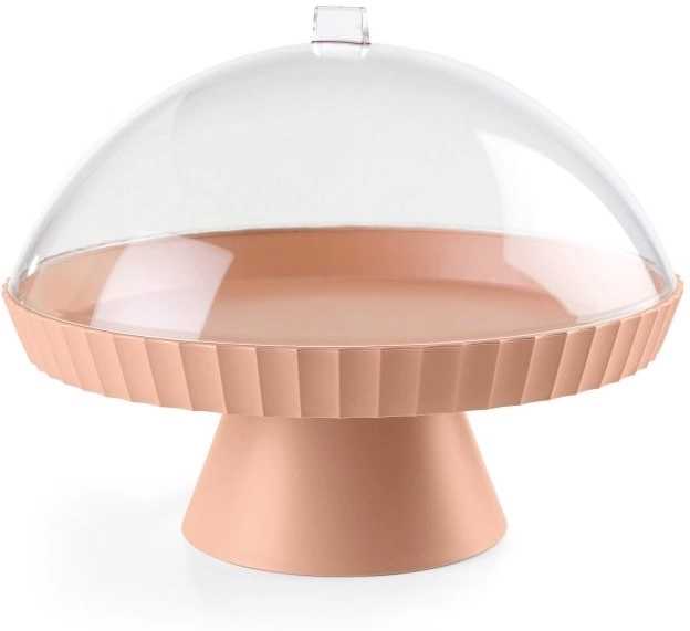 BlimPlus Podnos na dort s poklopem a lopatkou Agora Pink Sand