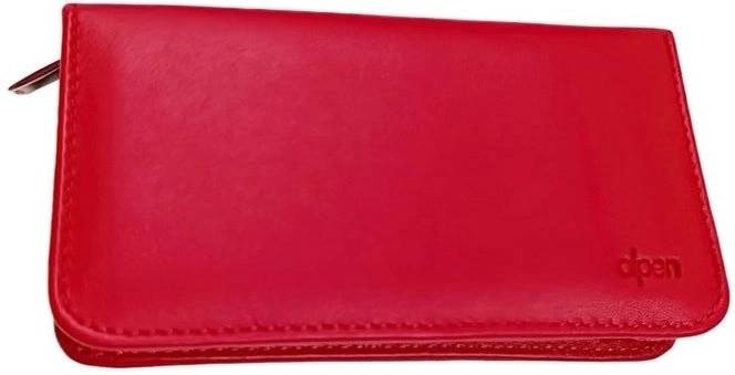 Alpen Manikúrní sada Nickel kožená 6 ks červená