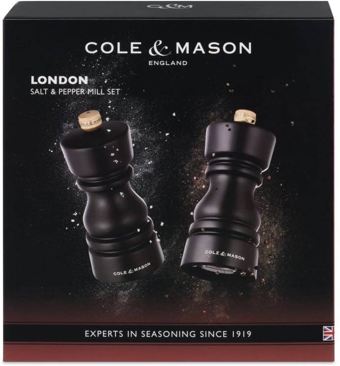 Cole & Mason Sada mlýnků na sůl a pepř London Chocolate Wood 13 cm