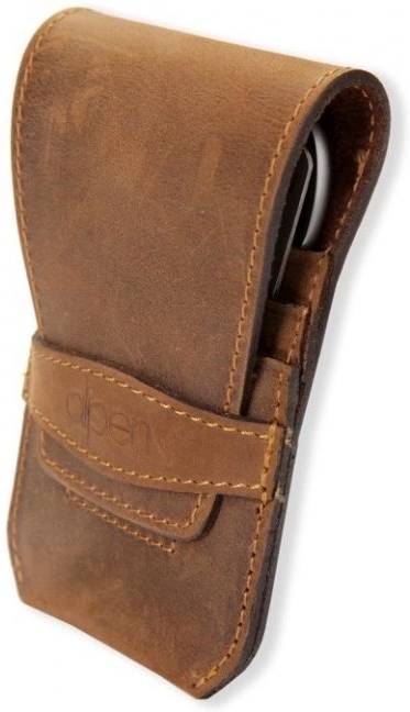 Alpen Manikúrní sada Inox kožená 4 ks hnědá