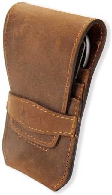 Alpen Manikúrní sada Inox kožená 4 ks hnědá