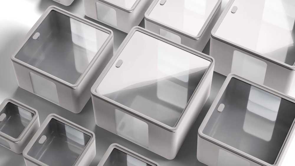 BlimPlus Sada 3 krabiček na jídlo PEEK BOX QUADRO Silk