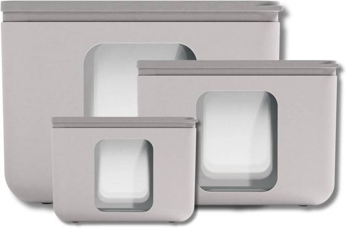BlimPlus Sada 3 krabiček na jídlo PEEK BOX QUADRO Silk
