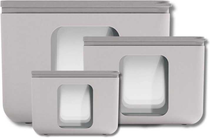 BlimPlus Sada 3 krabiček na jídlo PEEK BOX QUADRO Silk