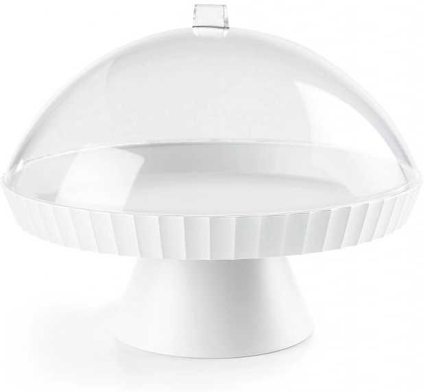BlimPlus Podnos na dort s poklopem a lopatkou Agora Arctic White