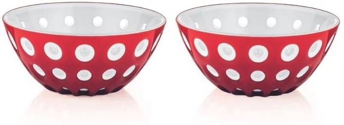 Guzzini Sada 2 misek Le Murrine 12 cm červená, bílá, průhledná