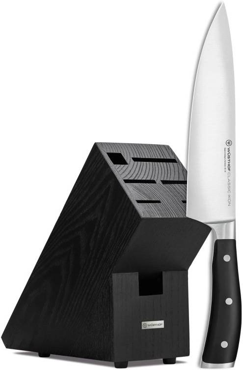 Wüsthof Kuchařský nůž CLASSIC IKON 20 cm s blokem, pro 5 nožů, černá