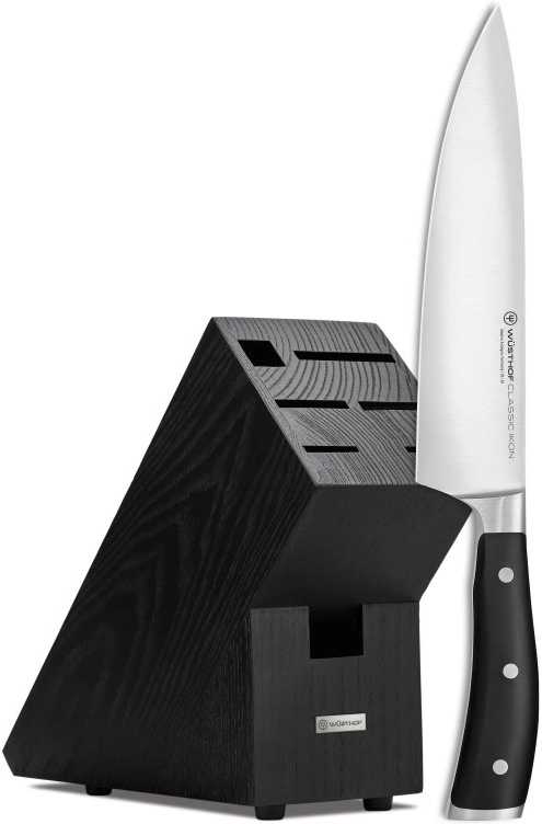 Wüsthof Kuchařský nůž CLASSIC IKON 20 cm s blokem, pro 5 nožů, černá