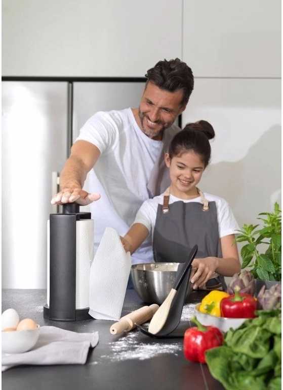 BlimPlus Stojan na papírové utěrky Stop Carbon Black