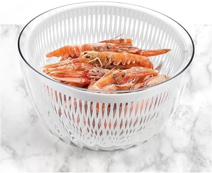 Guzzini Odstředivka na salát Spin&Store s víkem 26 cm bílá