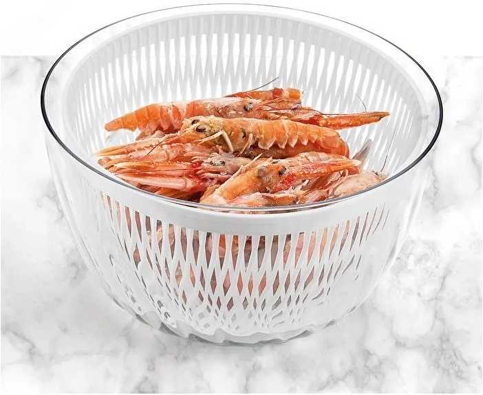 Guzzini Odstředivka na salát Spin&Store s víkem 26 cm bílá