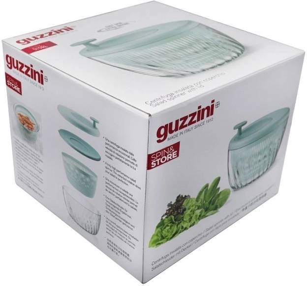 Guzzini Odstředivka na salát Spin&Store s víkem 26 cm bílá
