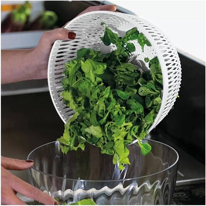 Guzzini Odstředivka na salát Spin&Store s víkem 26 cm bílá