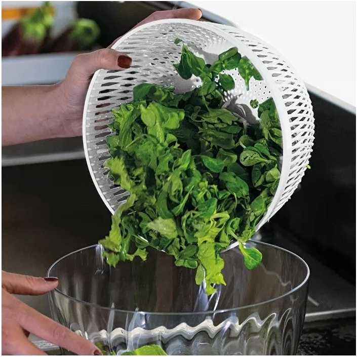 Guzzini Odstředivka na salát Spin&Store s víkem 26 cm bílá