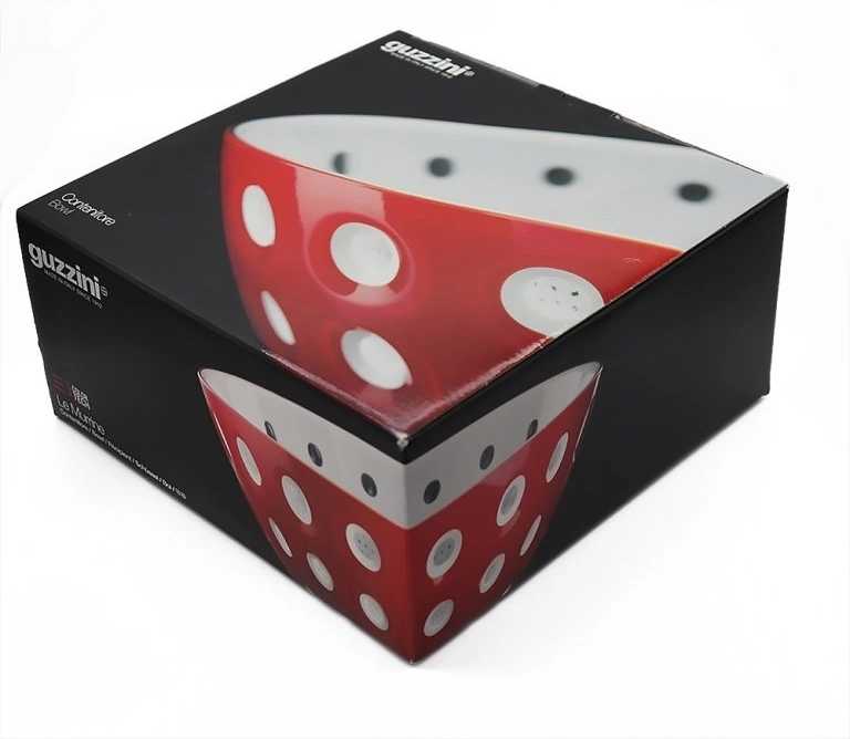 Guzzini Mísa Le Murrine 25 cm červená, bílá, průhledná