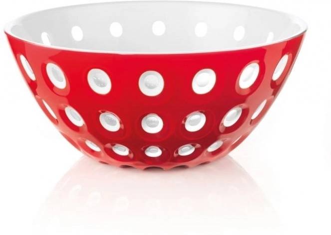 Guzzini Mísa Le Murrine 25 cm červená, bílá, průhledná