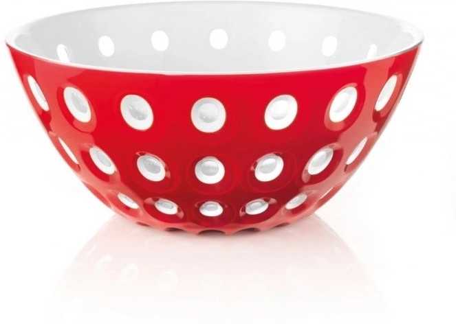 Guzzini Mísa Le Murrine 25 cm červená, bílá, průhledná
