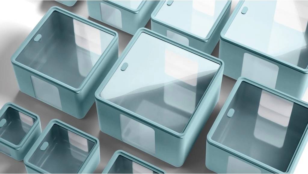 BlimPlus Krabička na jídlo PEEK BOX QUADRO Teal vel. S