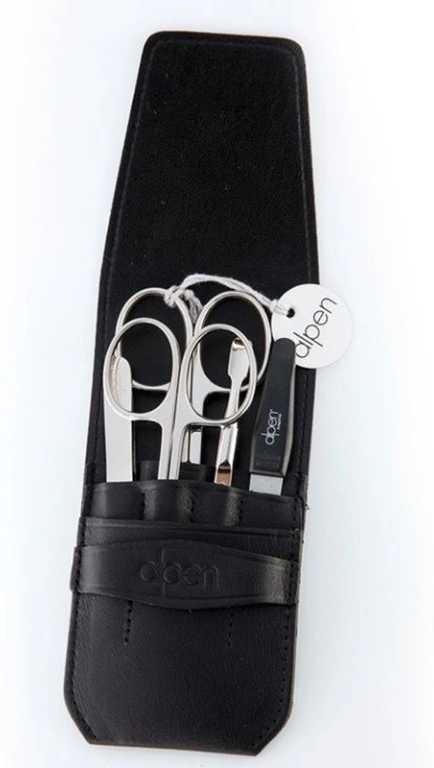 Alpen Manikúrní sada Nickel kožená 5 ks černá