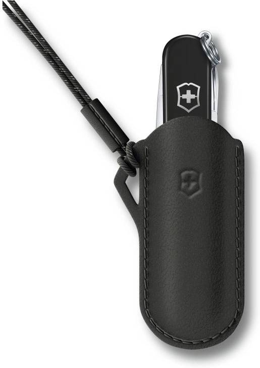 Victorinox Kožené pouzdro pro kapesní nůž Classic Dark Illusion černé