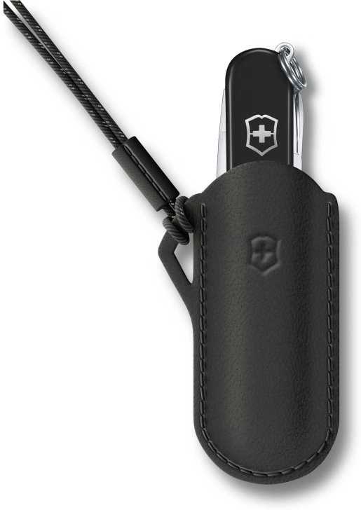 Victorinox Kožené pouzdro pro kapesní nůž Classic Dark Illusion černé
