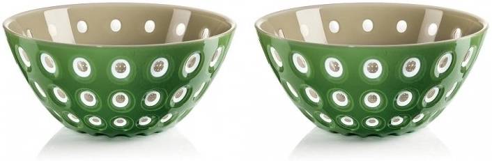 Guzzini Sada 2 misek Le Murrine 12 cm písková, bílá, mechově zelená