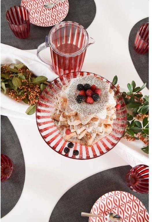 Guzzini Příbor na servírování salátu Dolce Vita Rosso