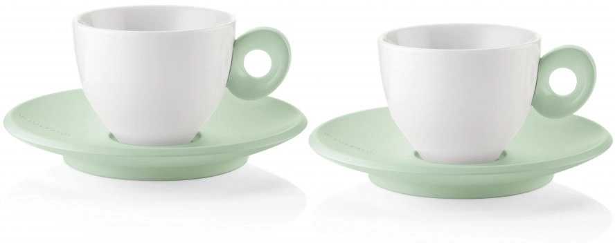 Guzzini Souprava 2 hrníčků s podšálky Everyday 50 ml Mauve Green