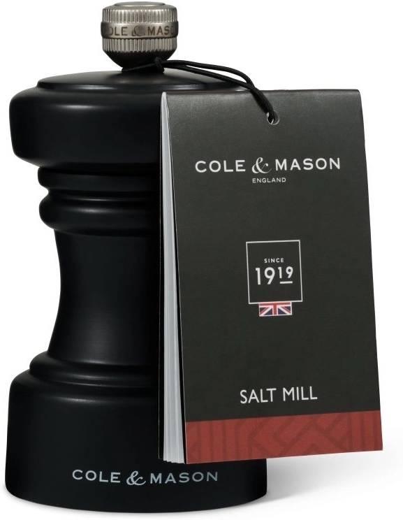 Cole & Mason Mlýnek na sůl Hoxton Black Wood Precision+