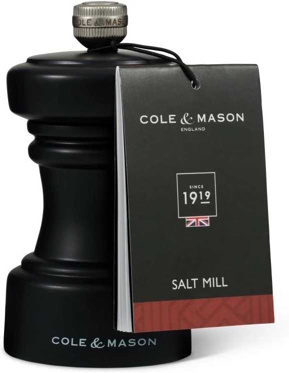 Cole & Mason Mlýnek na sůl Hoxton Black Wood Precision+