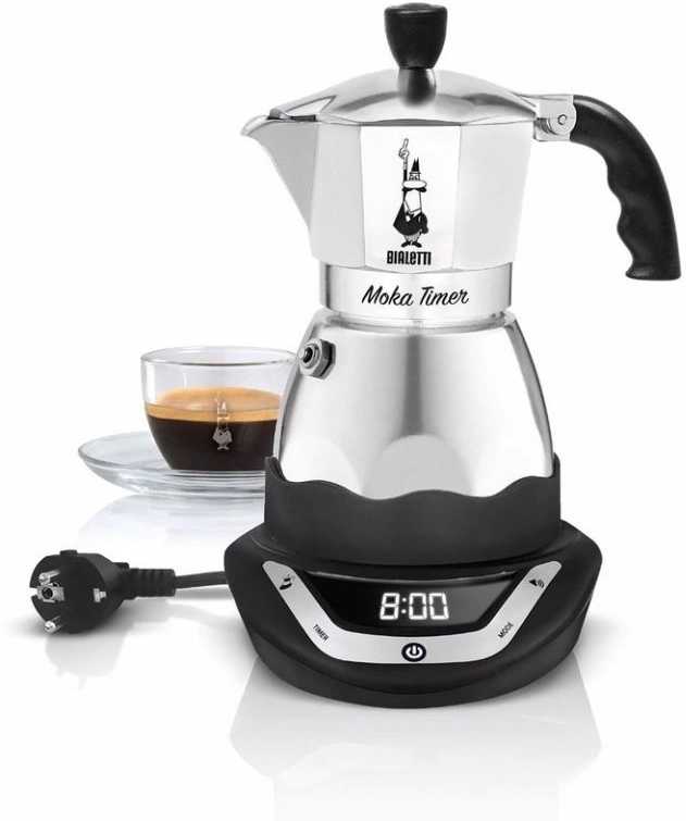 Bialetti Moka kávovar elektrický New Moka Timer na 3 šálky