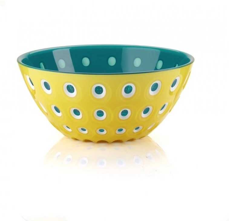 Guzzini Mísa Le Murrine 25 cm žlutá, bílá, akvamarínová