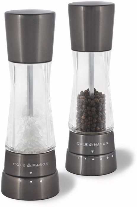 Cole & Mason Sada mlýnků na sůl a pepř Derwent Gunmetal