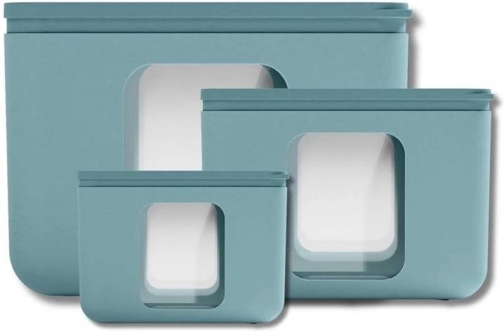 BlimPlus Sada 3 krabiček na jídlo PEEK BOX QUADRO Teal