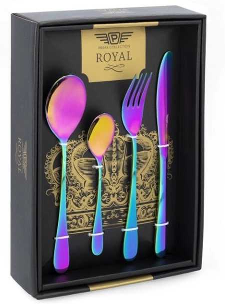 Pintinox Sada 24 ks příborů Princess Rainbow